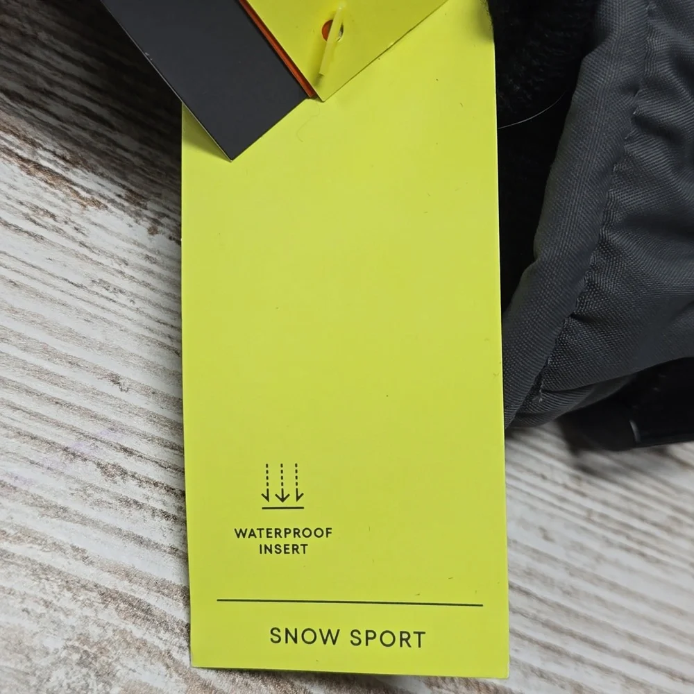 Girls Gray Ski Solid Gloves  | All in Motion™ Black 4-7